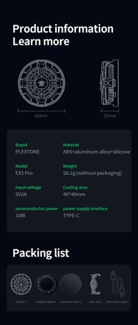 Plextone EX2 Pro 10w Mobile Phone Cooler Fan_img_21