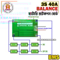 3S 40A Li-ion Lithium Battery Charger Protection Board BMS Balance version - Innovative Design - Expression of Yourself_img_5