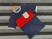 Nevy & Red Contrast Drop-Sholder_img_0