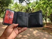 100% Original Premium Leather wallet Black & Chocolate_img_10