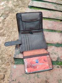 100% Original Premium Leather wallet Black & Chocolate_img_11