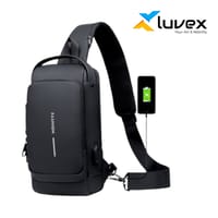 Men Anti-theft crossbody bag with USB charging (Black shape)_img_1