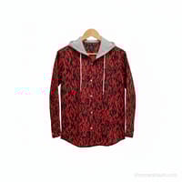 Premium Gabadine fabric print hooded shirt for winter_img_2