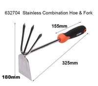 HARDEN Combination Hoe & Fork, Stainless steel, 325x180mm, hand garden small shovel farm agricultural tools spade garden trowel; 632704_img_2
