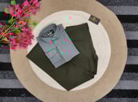 Deep ash shirt with Olive formal pant combo_img_0