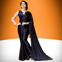 Solid Color Silk Sharee_img_0