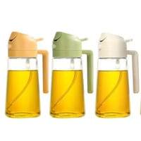 Original Chinese 2In1 Oil Sprayer Glass Bottle Anti-leakage Olive Oil Storage Sprayer Camping BBQ Cooking Oil Dispenser Jar Cruet Kitchen Supply_img_1