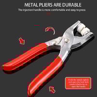 Snap Button Tools Press Studs Pliers Tool 9.5mm Snap Fasteners Tool Kit Hollow and Solid Metal Prong Snaps Buttons Clothing Leather Crafting Sewing Access Baby clothes button DIY Clothes installation Tool_img_2