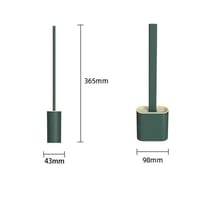 toilet cleaning brush Water leak proof with silicone base toilet flat head flexible soft with quick drying holder set - Minimalistic Sophistication Original Chinese Silicon commode brush_img_3