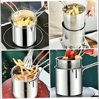 Deep Frying Pot Orginal Stainless Steel Kitchen Fryer With Strainer Tempura Fryer Pan Chicken Fried Chicken Cooking Tools_img_5