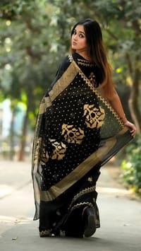 Afsan Print Sharee with Blouse Piece_img_0