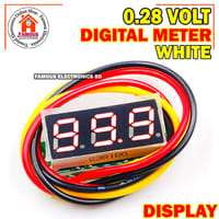 LED Display Mini 0.28 inch DC 0 -100V Digital Voltmeter 100V Volt Panel Indicator Monitor Voltage Meter-1PCS - Compact Digital Voltmeter -White_img_0