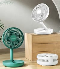 Rechargeable 5-inches Folding fan HCZ21 Green colour_img_4
