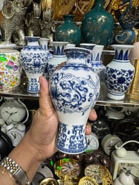 Cute small size blue porcelain vase_img_4