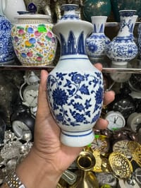 Cute small size blue porcelain vase_img_5