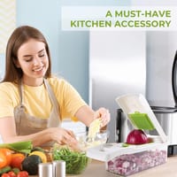 Nicer Dicer 15-in-1 Multifunctional Vegetable & Fruit Chopper with Stainless Steel Blades_img_4