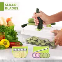 Nicer Dicer 15-in-1 Multifunctional Vegetable & Fruit Chopper with Stainless Steel Blades_img_5