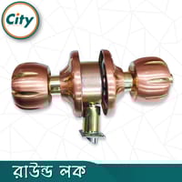 প্রিমিয়াম গুণমানের রাউন্ড লক রোজ গোল্ড রঙের নতুন মডেলের রাউন্ড লক সর্বজনীন কাঠের দরজার লক_img_4