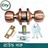 প্রিমিয়াম গুণমানের রাউন্ড লক রোজ গোল্ড রঙের নতুন মডেলের রাউন্ড লক সর্বজনীন কাঠের দরজার লক_img_5