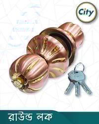 প্রিমিয়াম গুণমানের রাউন্ড লক রোজ গোল্ড রঙের নতুন মডেলের রাউন্ড লক সর্বজনীন কাঠের দরজার লক_img_0