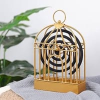 Golden Mosquito Coil Holder with Hanging Ring_img_4