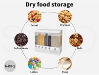 6-in-1 Grain & Cereal Dispenser – Large Capacity, One-Click Rice & Grain Storage_img_3