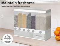 6-in-1 Grain & Cereal Dispenser – Large Capacity, One-Click Rice & Grain Storage_img_4