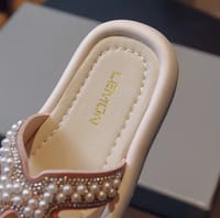 Baby Girls Summer Rhinestone Pearl Oxford Slippers Beach Sandal (18 months to 3 years)_img_5