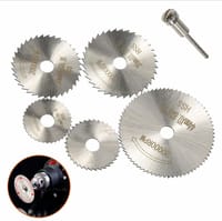 5Pcs HSS SAW BLADES HSS Cutting Discs Wheel 5Pcs HSS Circular Saw 22mm 25mm 32mm 35mm 44mm Rotary Blade 1Pcs 3.2mm Mandrel For Wood Plastic Cutting Cut Off Tools Sets_img_0