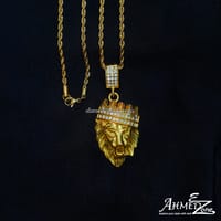 Hip Hop Lion Iced Locket Golden Color_img_0