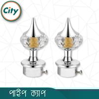 ১ জোড়া (২ পিস) সিপি পালিশ করা ক্রিস্টাল মিনার পর্দার পাইপ কভার পাইপ ক্যাপ ১ ইঞ্চি পাইপের জন্য পর্দা সজ্জা মিনার_img_1