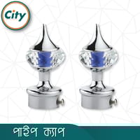 ১ জোড়া (২ পিস) সিপি পালিশ করা ক্রিস্টাল মিনার পর্দার পাইপ কভার পাইপ ক্যাপ ১ ইঞ্চি পাইপের জন্য পর্দা সজ্জা মিনার_img_3