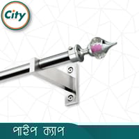 ১ জোড়া (২ পিস) সিপি পালিশ করা ক্রিস্টাল মিনার পর্দার পাইপ কভার পাইপ ক্যাপ ১ ইঞ্চি পাইপের জন্য পর্দা সজ্জা মিনার_img_5