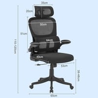 Ergonomic Mesh Office Chair with Lumbar Support & Adjustable Headrest – Black_img_1