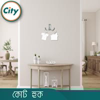 স্টাইলিশ কোট হুক ফাইন পলিশ হেভি কোট হুক ওয়াল মাউন্টেড ওয়াল হ্যাঙ্গার ১ পিস সিলভার_img_4