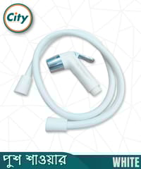 টয়লেট পুশ শাওয়ার হ্যান্ড পুশ শাওয়ার কমোড শাওয়ার সেট সাদা_img_0