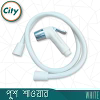 টয়লেট পুশ শাওয়ার হ্যান্ড পুশ শাওয়ার কমোড শাওয়ার সেট সাদা_img_1