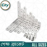 ২ পিস স্টেইনলেস স্টিল কর্নার ব্র্যাকেট ওয়াল শেল্ফ ব্রাকেট এল আকৃতির বন্ধনী বিভিন্ন সাইজের_img_1