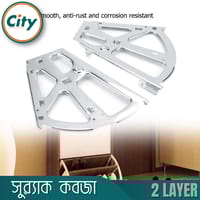 ১ জোড়া (২ পিস) ডাবল জুতার র‍্যাক কবজ স্টেইনলেস স্টিল ২ স্তরের জুতা ক্যাবিনেটের ফ্লিপ ফ্রেম র‍্যাক কবজা_img_5