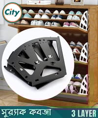 ১ জোড়া (২ পিস) ট্রিপল জুতার র‍্যাক তৈরীর কবজা ৩ স্তরের জুতা ক্যাবিনেট ফ্লিপ ফ্রেম র‍্যাক কবজা_img_0