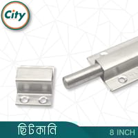 ১ পিস ৮ ইঞ্চি সাইজের স্টেইনলেস স্টিল ছিটকানি ডাবোল প্লেইট প্লেইন স্কোয়ার শেপ সিলভার টাওয়ার বোল্ট_img_3