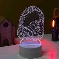 GearUP Acrylic Multicolor Night Lamp (Headphone)- WHITE_img_0