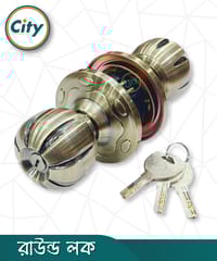 প্রিমিয়াম মানের রাউন্ড লক উচ্চ সুরক্ষা অ্যান্টিক ব্রাস পালিশ করা রাউন্ড লক কাঠের দরজার লক_img_0