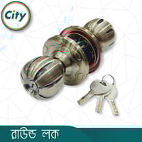 প্রিমিয়াম মানের রাউন্ড লক উচ্চ সুরক্ষা অ্যান্টিক ব্রাস পালিশ করা রাউন্ড লক কাঠের দরজার লক_img_1