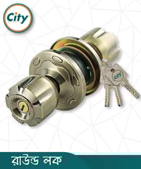 প্রিমিয়াম মানের রাউন্ড লক উচ্চ সুরক্ষার রাউন্ড লক ডোর লক অ্যান্টিক ব্রাশ রঙের দরজার লক_img_0