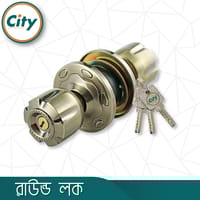 প্রিমিয়াম মানের রাউন্ড লক উচ্চ সুরক্ষার রাউন্ড লক ডোর লক অ্যান্টিক ব্রাশ রঙের দরজার লক_img_1