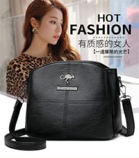 3 Layers Luxury Messenger Crossbody Bags black_img_1