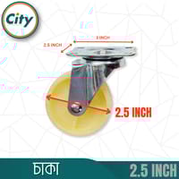 ৪ পিস সেট ২.৫ ইঞ্চি চাকা সর্বজনীন সুইভেল কাস্টার হুইল ট্রলি ফার্নিচারের জন্য রোটেটিং চাকা_img_4