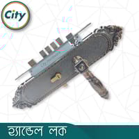 উচ্চ সুরক্ষার বড় আকারের হ্যান্ডেল লক অতিরিক্ত নব সহ প্রধান দরজার জন্য অ্যান্টিক রঙের দরজার লক Door Lock_img_3