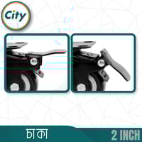 ৪ পিসের সেট ২ ইঞ্চি চাকা হেভি ডিউটি কাস্টার হুইল পলিউরেথেন রাবার সুইভেল কাস্টার টপ প্লেট স্ট্রং বিয়ারিং বেশ নিঃশব্দ নন মার্কিং লকিং হুইল_img_5